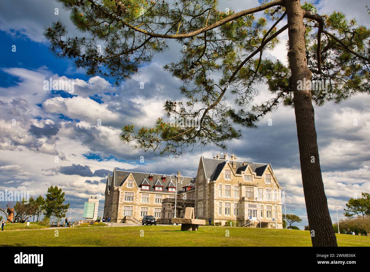 Universidad Internacional Menéndez Pelayo, Palacio und Península de la Magdalena, Santander, Kantabrien, Spanien, Europa Stockfoto