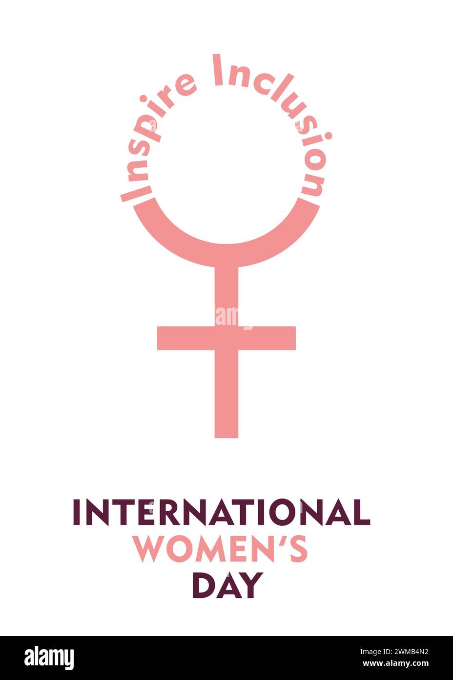 Internationaler Frauentag 2024, Konzeptposter. Kampagnenthema inspiriert zur Inklusion. Stock Vektor