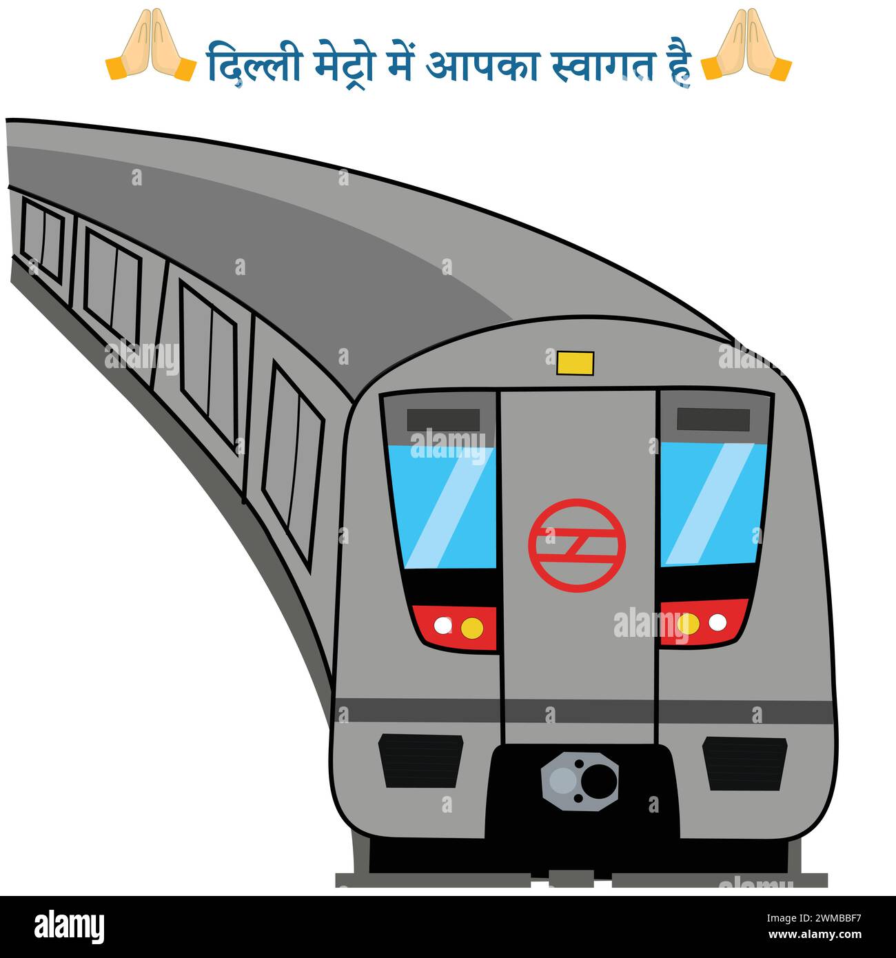 Delhi Metro Illustration Stock Vektor