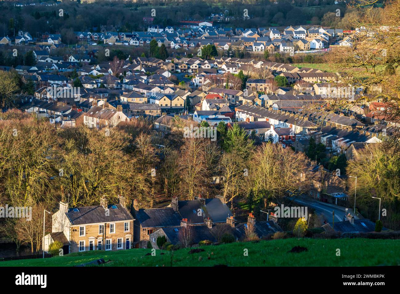 Das Lancashire Dorf Whalley. Stockfoto