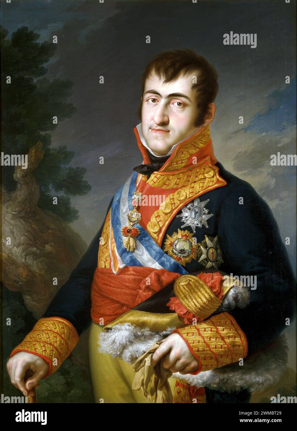 Ferdinand VII. (1784–1833) König von Spanien, Porträt von Ferdinand VII. Von Spanien. Porträt von Vicente López Portaña, ca. 1814–15 Stockfoto