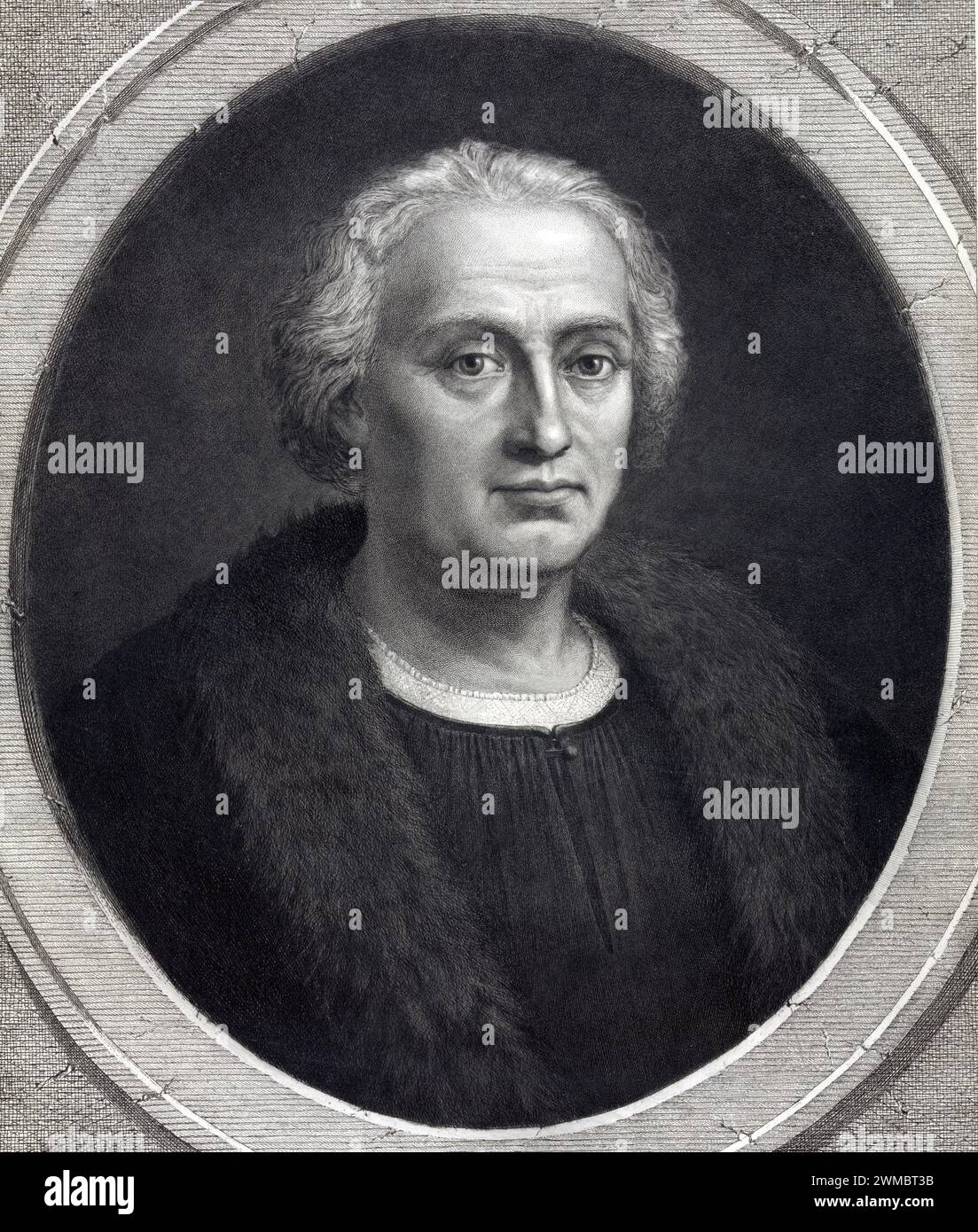 Christoph Kolumbus (1451–1506) italienischer Entdecker und Navigator Stockfoto
