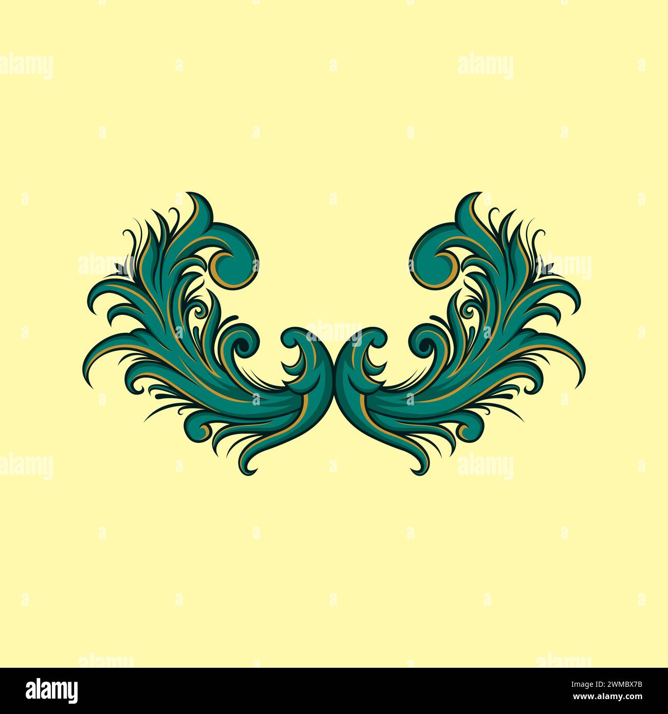 W Blumendesign. Blumenmuster Modern Floral Stock Vektor