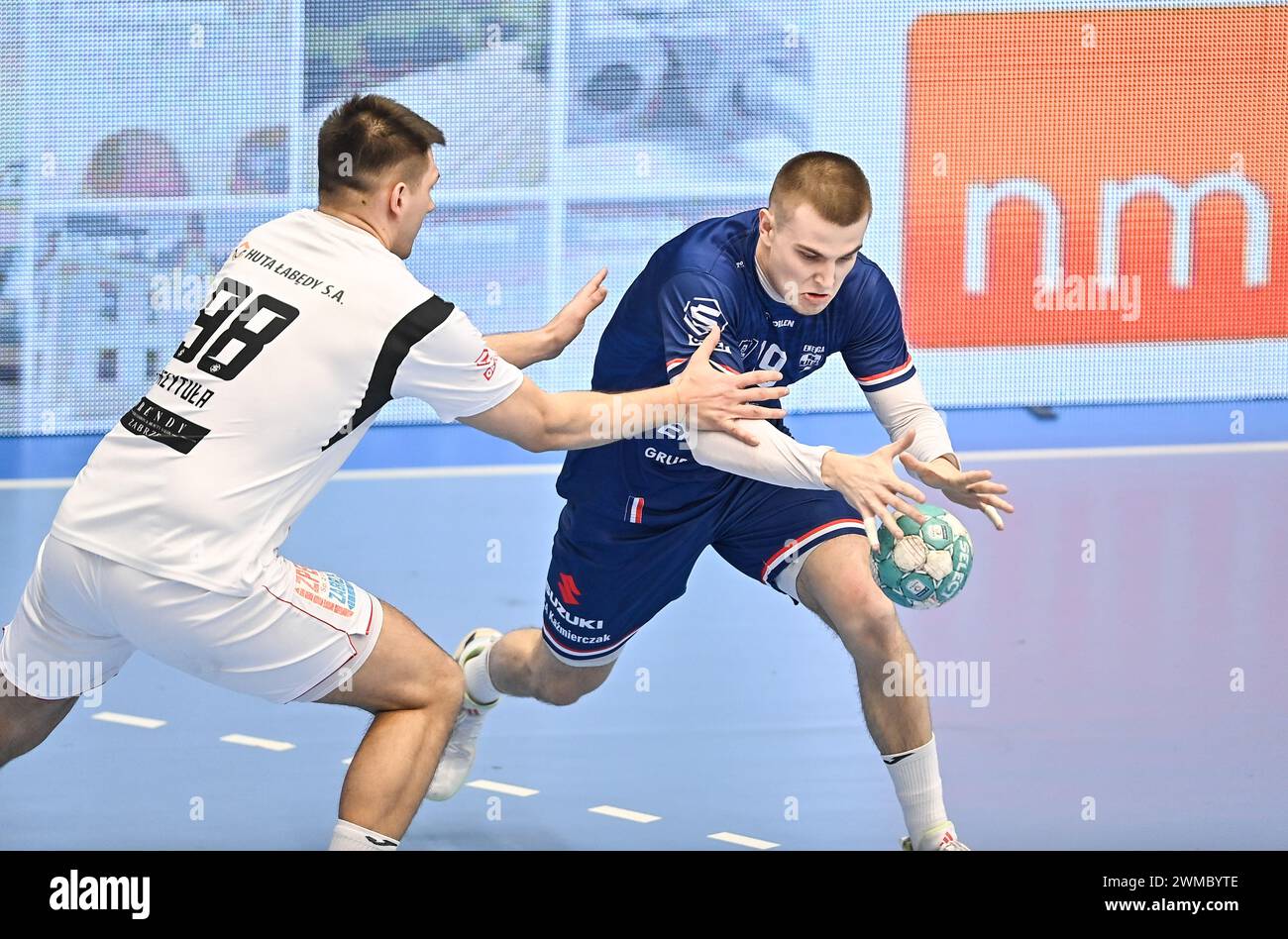 2024.02.25 Zabrze Pilka reczna Orlen Superliga sezon 2023/2024 Gornik Zabrze - Energa MKS Kalisz N/z Gracjan Wrobel Foto Lukasz Sobala / PressFocus Stockfoto