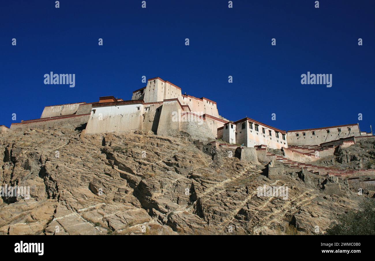 Gyantse Dzong Festung ein altes tibetisches buddhistisches Kloster, das Tsango Valley und Lhasa beherbergt Stockfoto