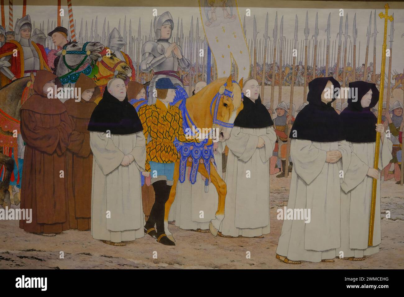 Eine detaillierte Ansicht des Ölgemäldes des französischen Künstlers Louis Maurice Boutet de Monvel in der National Gallery of Art.Washington DC.USA Stockfoto