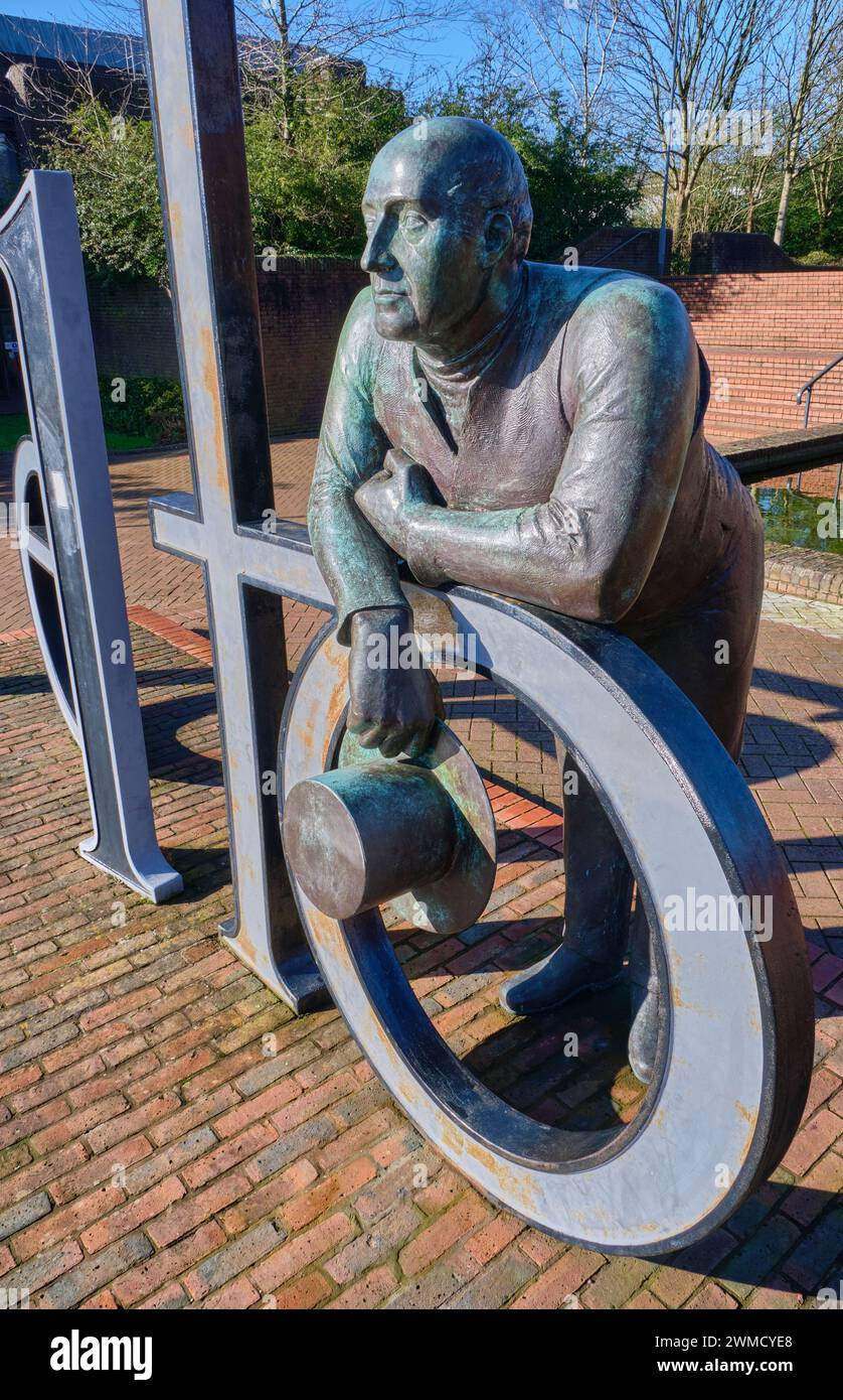 Thomas Telford Statue, Telford Square, Telford, Shropshire Stockfoto