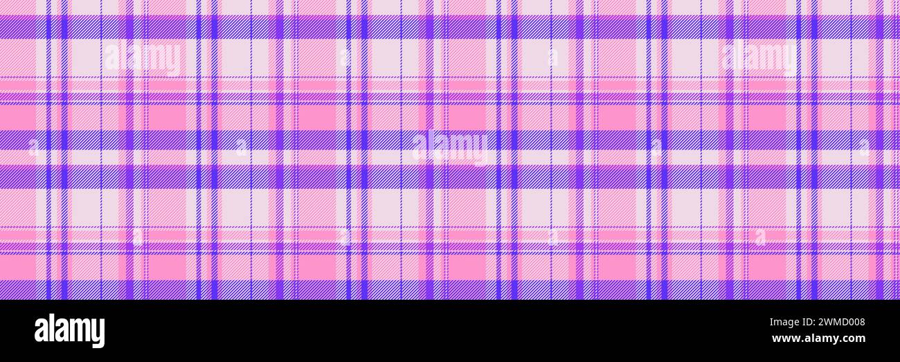 Tattersall Tartan Muster Hintergrund, elegante Check Vektor nahtlos. Werbetextil-Gewebe-Plaid-Textur in hellen und rosa Farben. Stock Vektor