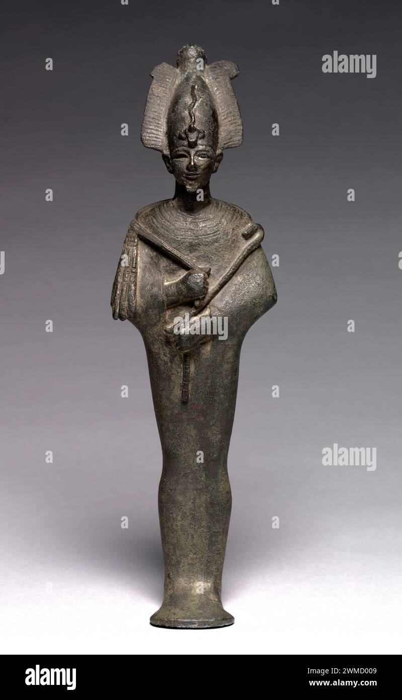 Statuette von Osiris, 664–30 v. Chr. Ägypten, späte Periode (715–332 v. Chr.), Dynastie 26 oder später Stockfoto