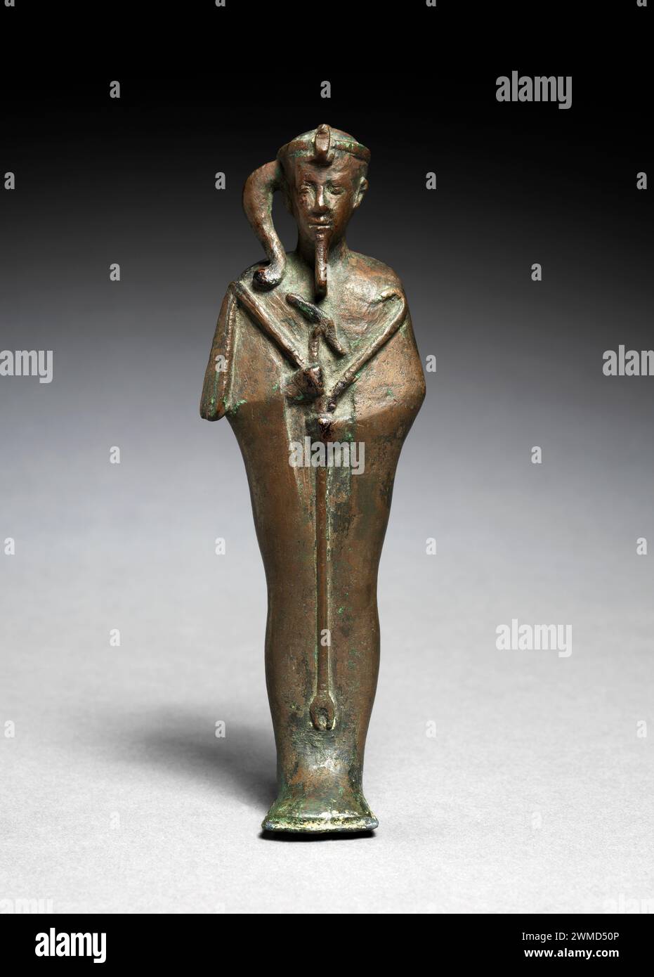 Statuette von Khonsu, 664–525 v. Chr. Ägypten, späte Periode (715–332 v. Chr.), Dynastie 26 oder später. Stockfoto