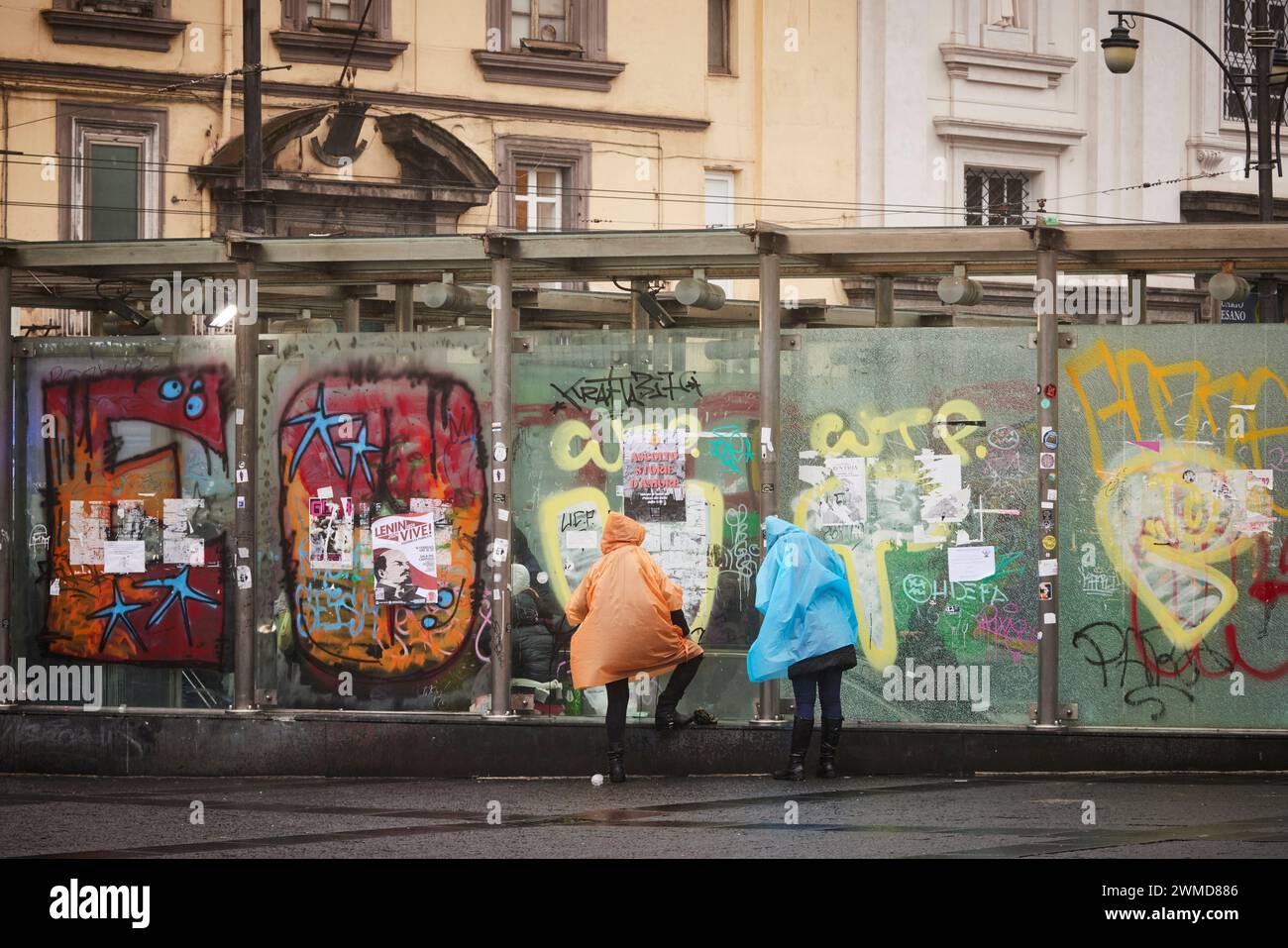 U-Bahn-Station Dante Eingang Neapel, Italien. Stockfoto