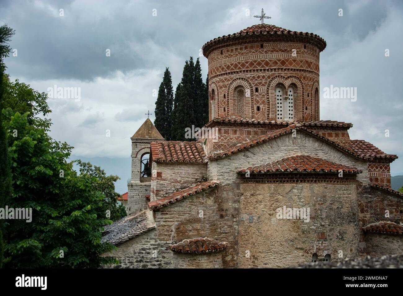 Die Marienkirche in Labova, eine der ältesten Kirchen Albaniens Stockfoto