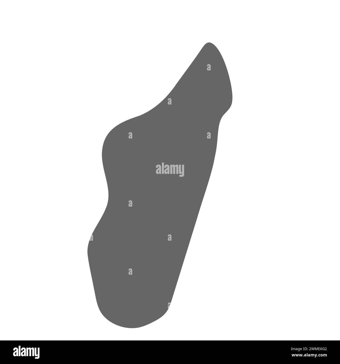 Vereinfachte Landkarte Madagaskar. Graue, elegante, glatte Karte. Vektorsymbole isoliert auf weißem Hintergrund. Stock Vektor