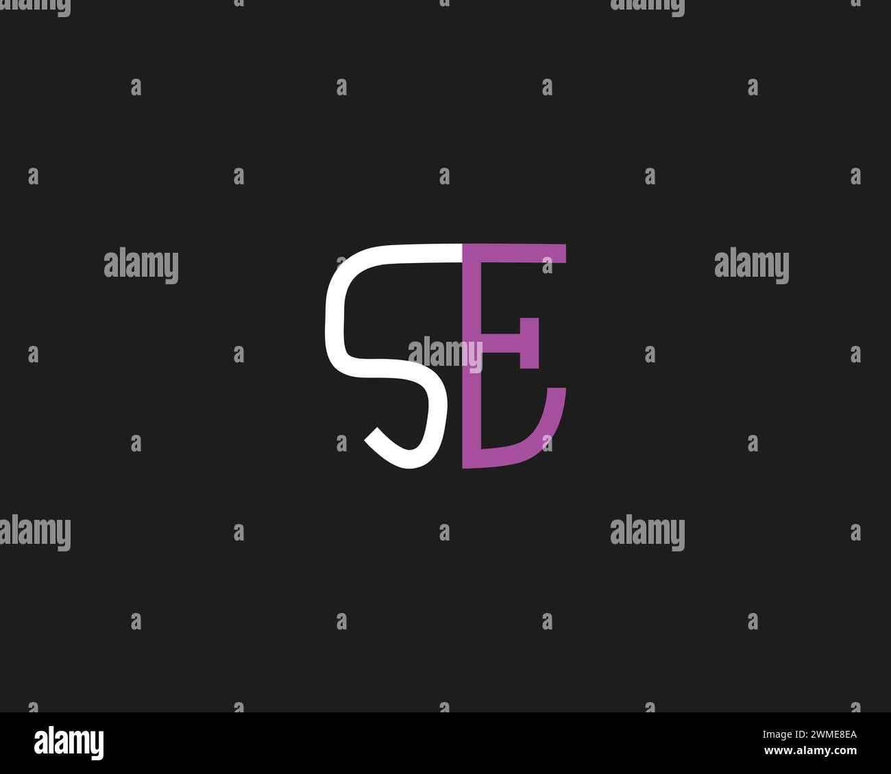 Creative Letter SE Logo Design Vektorvorlage Stock Vektor