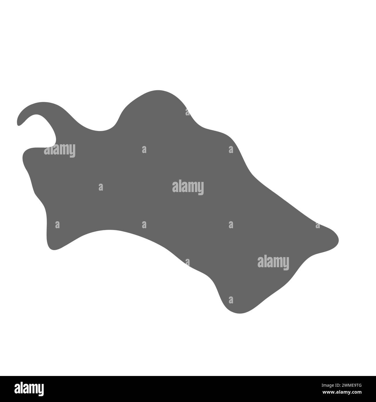 Vereinfachte Karte für Turkmenistan. Graue, elegante, glatte Karte. Vektorsymbole isoliert auf weißem Hintergrund. Stock Vektor