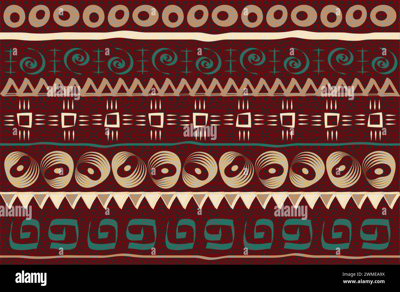 Stoff mit afrikanischem Muster, ethnische handgefertigte Ornamente für Ihr Design, Tribal-Muster-Motive geometrisches Element. Vektor-Hintergrundtextur, Afro-Textil Stock Vektor Stoff mit afrikanischem Muster, ethnische handgefertigte Ornamente für Ihr Design, Tribal-Muster-Motive geometrisches Element. Vektor-Hintergrundtextur, Afro-Textil Stock Vektor