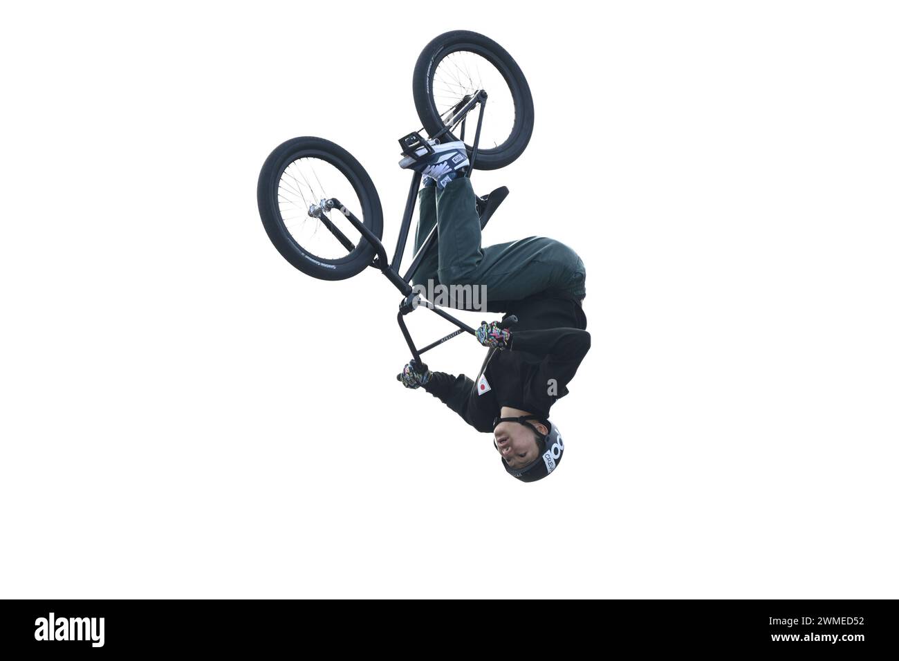 Kanagawa, Japan. Kredit: MATSUO. Februar 2024. Kaede Ozawa (JPN) BMX: Enoshima Wave fest UCI BMX Freestyle Park & Flatland World Cup bei Enoshima in Kanagawa, Japan. Quelle: MATSUO .K/AFLO SPORT/Alamy Live News Stockfoto