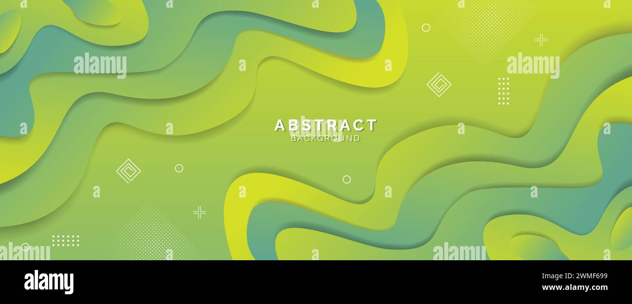 Abstrakter Hintergrund Moderne Farbverlauf grüne Farbe flüssige Form Hintergrund, Vorlage für Website, Banner Kunst, Posterdesign, Tapete, Vektor Stock Vektor