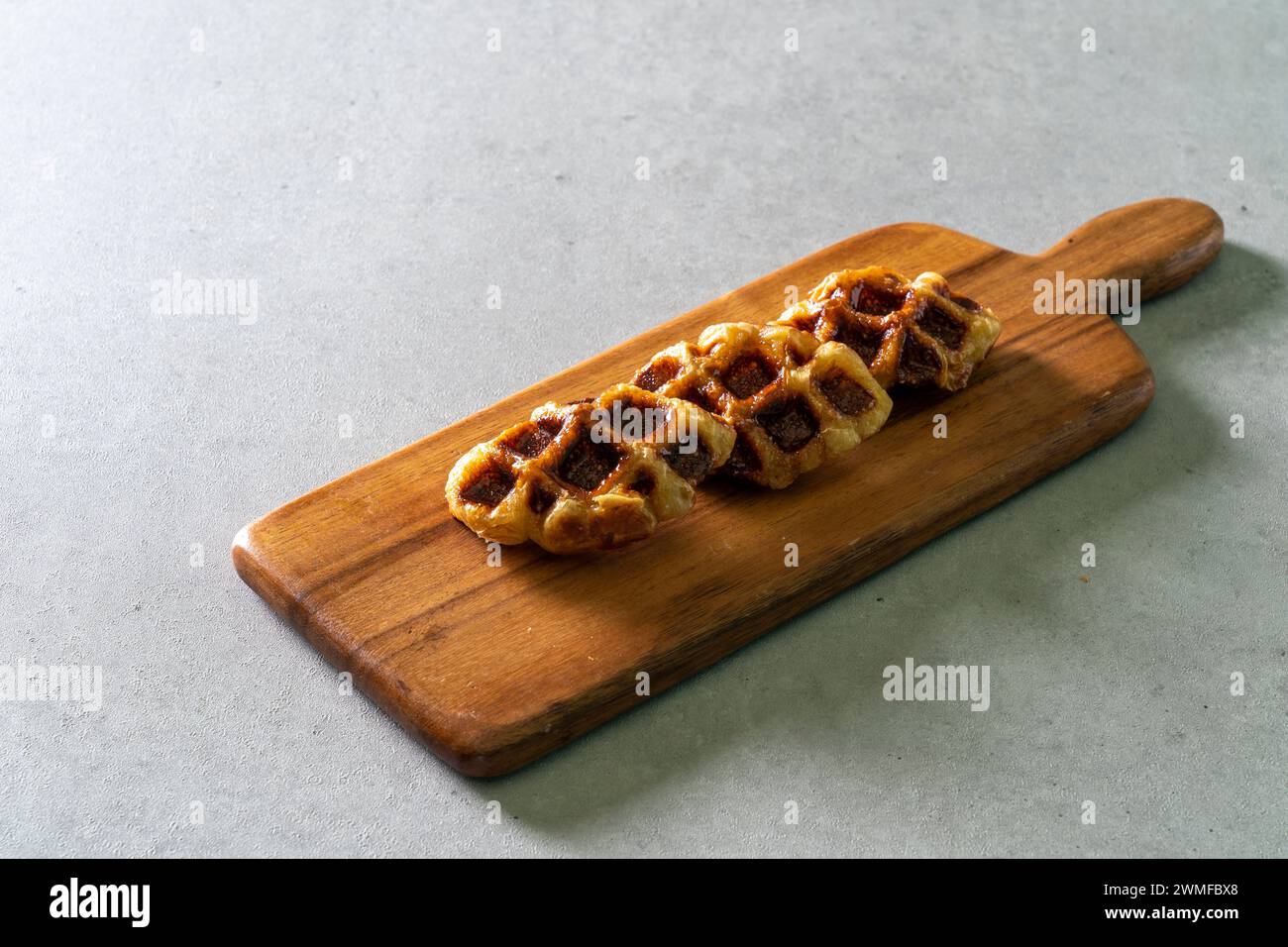 Mini Croissant Waffel Set koreanisches Essen Gericht Stockfoto