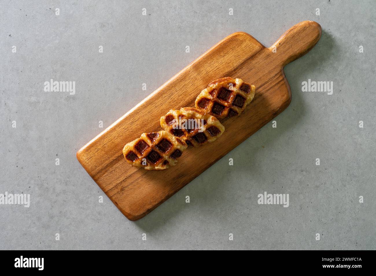 Mini Croissant Waffel Set koreanisches Essen Gericht Stockfoto