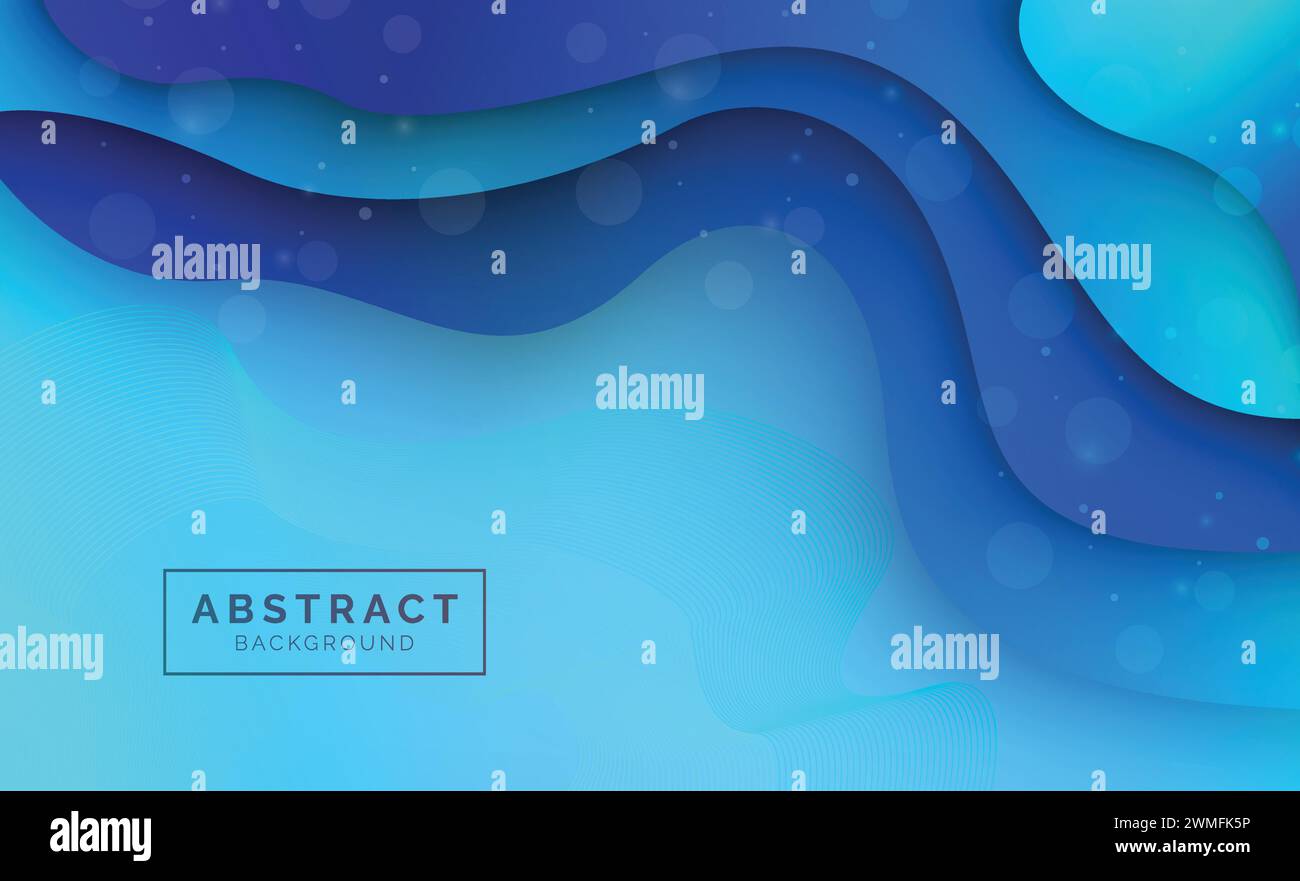 Abstrakte moderne bunte flüssige Form Hintergrund, Vorlage für Website, Banner Kunst, Posterdesign, blaue Farbverlauftapete, Vektorabbildung Stock Vektor