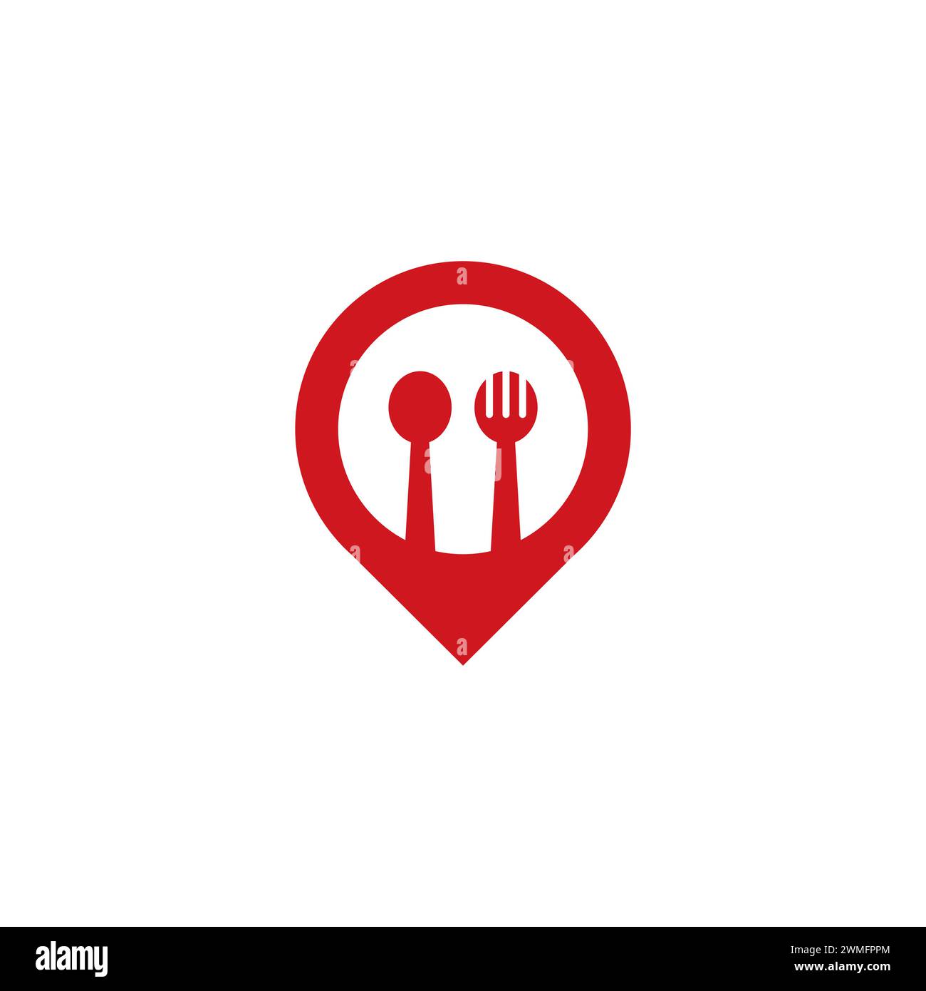 Design Des Symbols „Position Für Lebensmittel Anheften“. Icon Food Stock Vektor