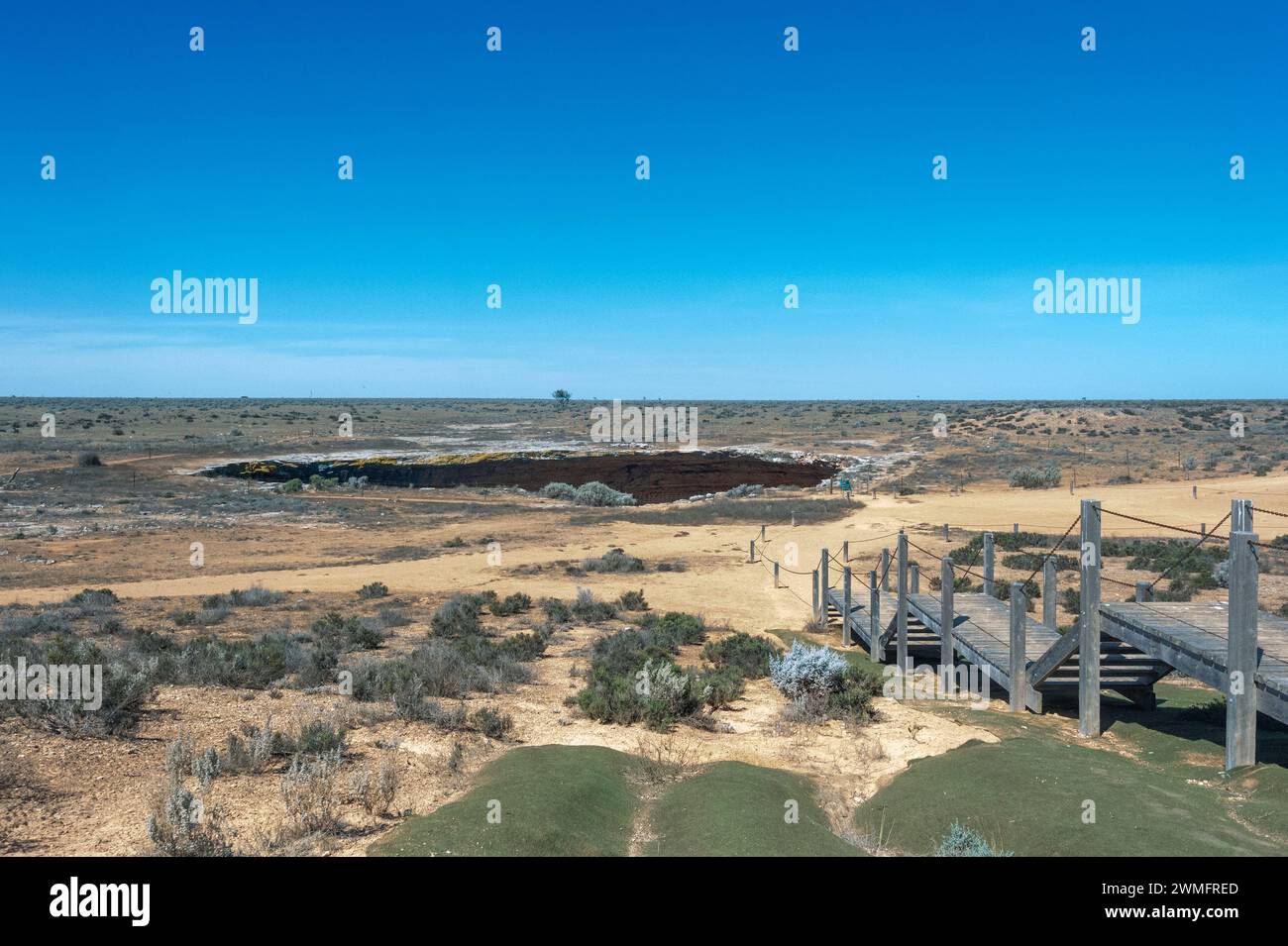 Koonalda Cave, ein beliebtes Touristenziel in Nullarbor, South Australia, SA, Australien Stockfoto