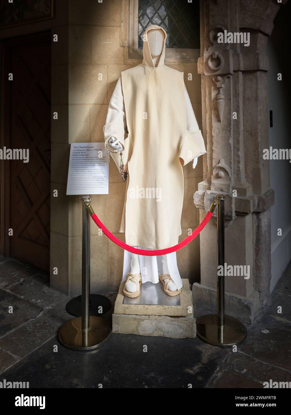 Gewohnheit eines kartäusermönchs, charthäuserkapelle und Museum, London, England. Stockfoto