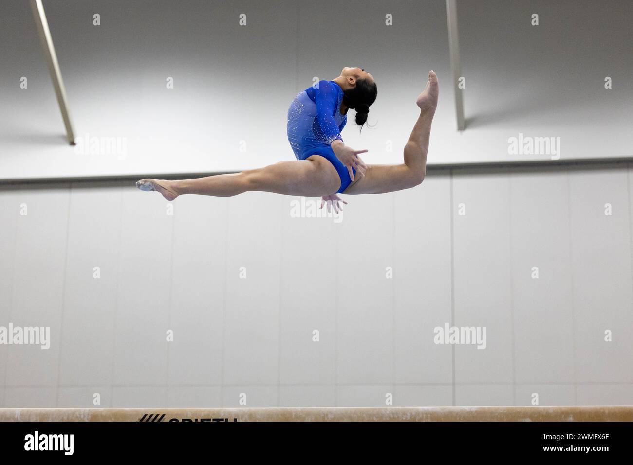 24. Februar 2024: Olympiasiegerin Suni Lee beim Wintercup 2024. Die Veranstaltung findet im Kentucky International Convention Center in Louisville, Kentucky, statt. Melissa J. Perenson/CSM Stockfoto