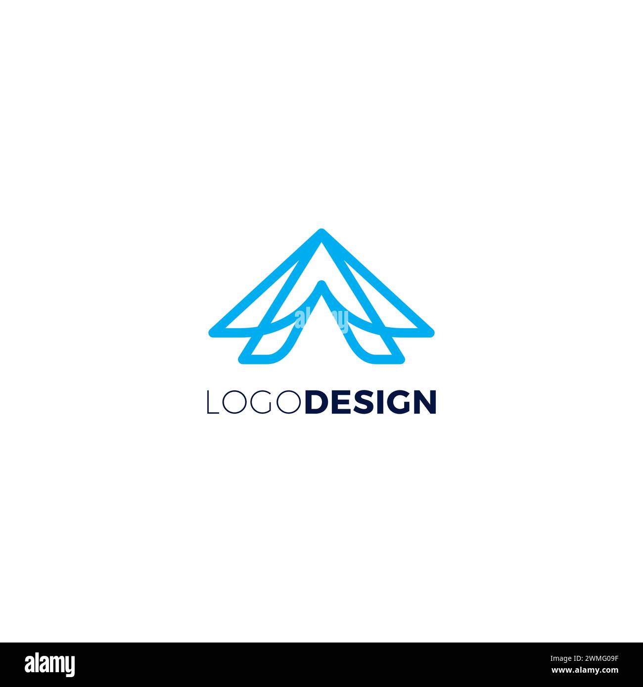 Letter Ein modernes und einfaches Design. Pfeilsymbol Stock Vektor