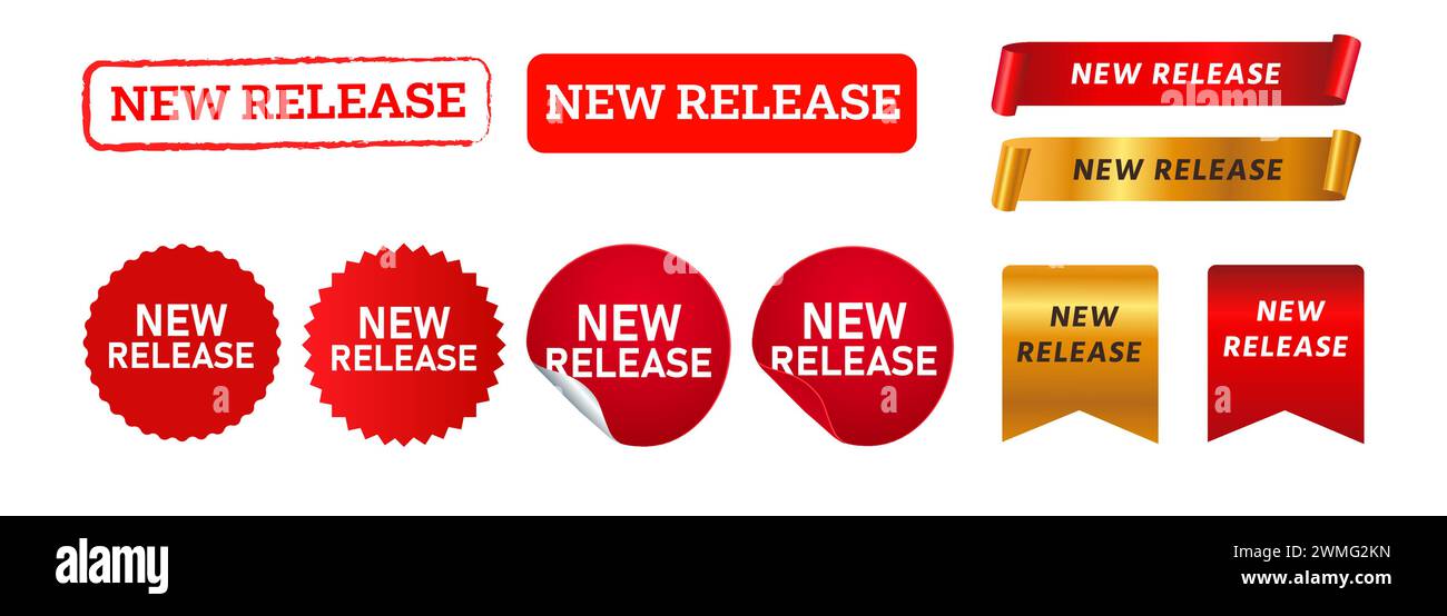 Neue Ausgabe Stempel Band Aufkleber Schild Verkauf Werbemittel Produkt Stock Vektor