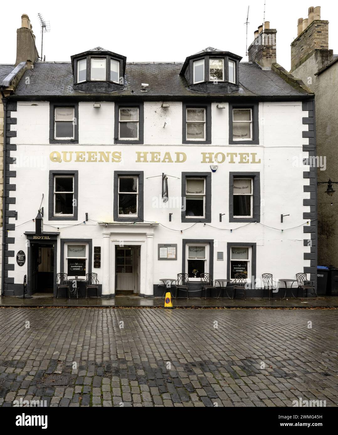 The Queen's Head Hotel, Bridge Street, Kelso, Scottish Borders, Schottland, UK. Stockfoto