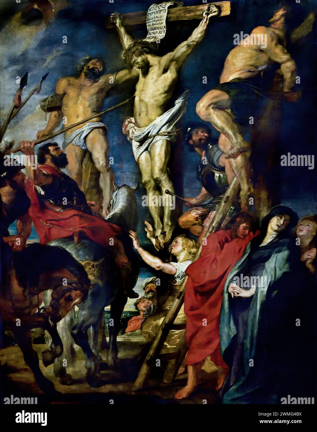 Christ on the Cross 1620 von Anthony Antoon Anton van Dyck 1599-1641 im Studio von Peter Paul Rubens. (1577-1640). Flämischer Künstler und Diplomat, Flämisch, Königliches Barockmuseum der Schönen Künste, Antwerpen, Belgien, Belgien. Stockfoto