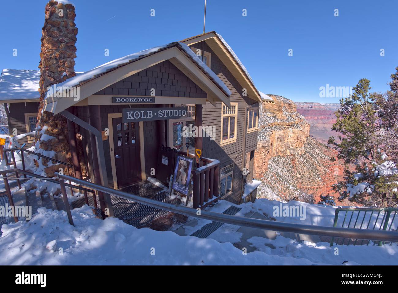 Historisches Kolb Studio am Grand Canyon Stockfoto