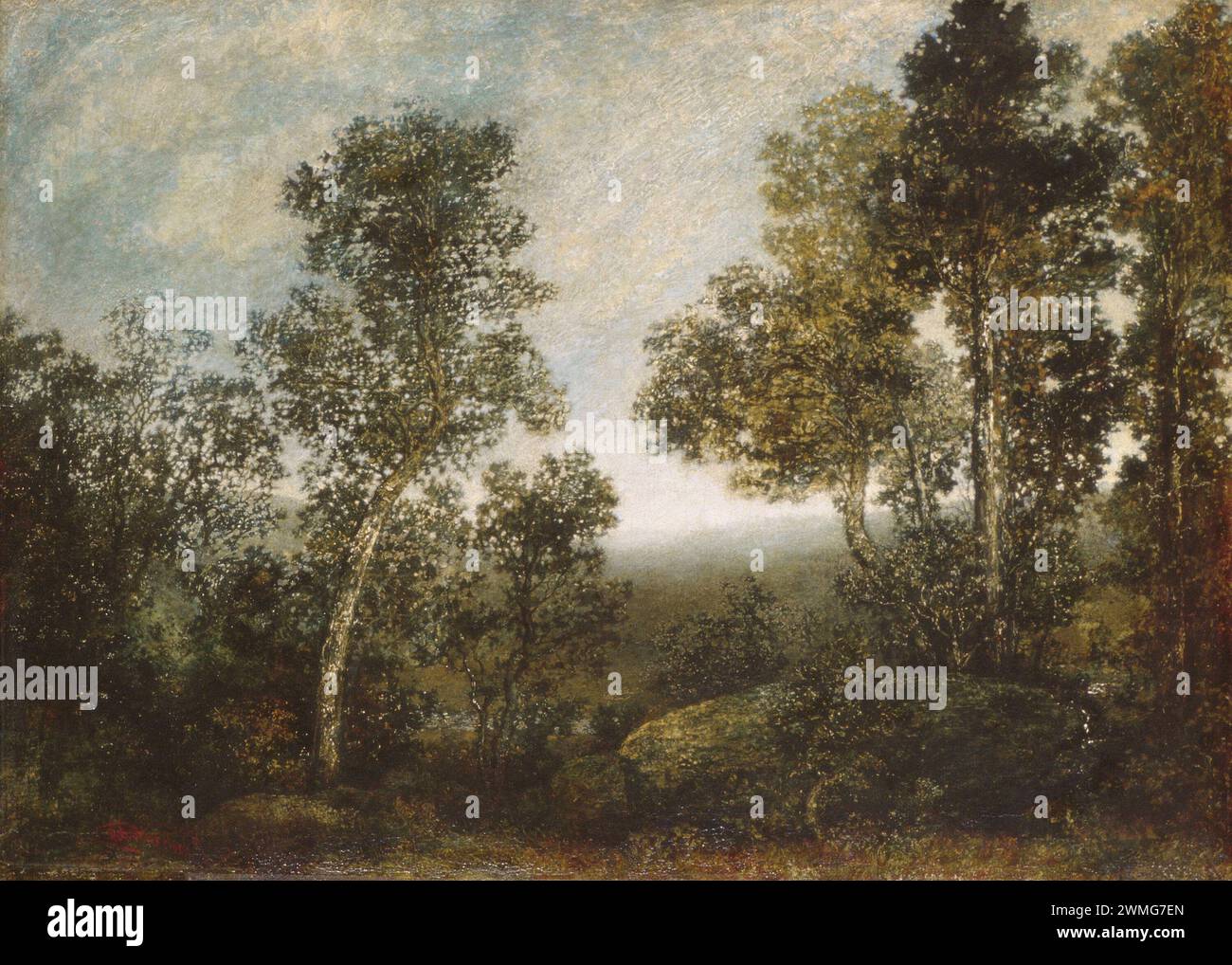 Titel: Landschaftskünstler: Ralph Albert Blakelock (1847–1919) Datum: 1885–95 Kultur: Amerikanisch Stockfoto