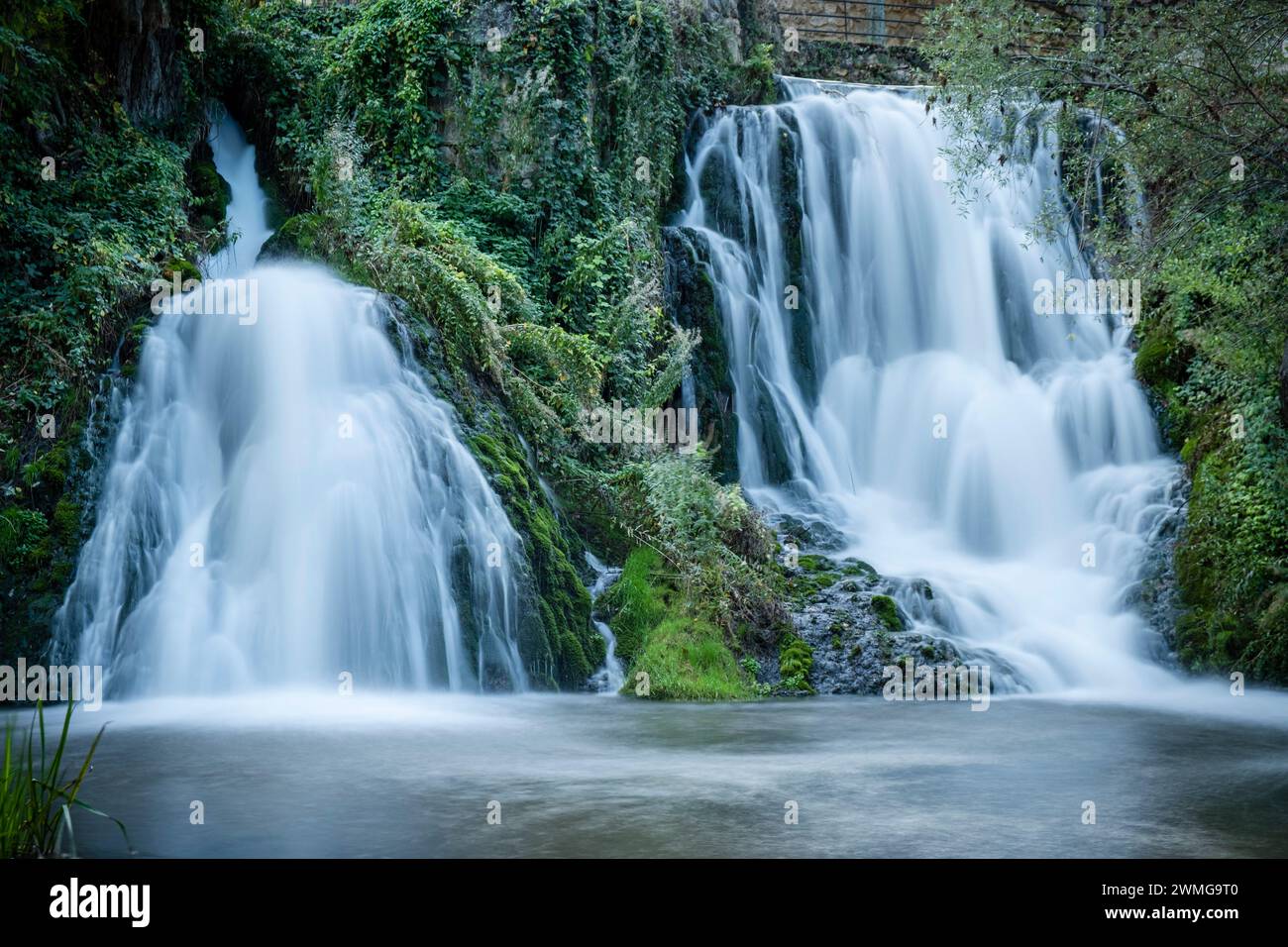 Trillo Wasserfall, La Alcarria, Guadalajara, Spanien Stockfoto