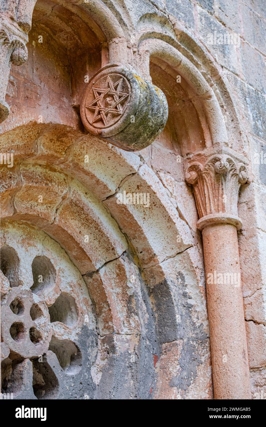 Ermita de Santa Coloma, Albendiego, Provinz Guadalajara, Spanien Stockfoto