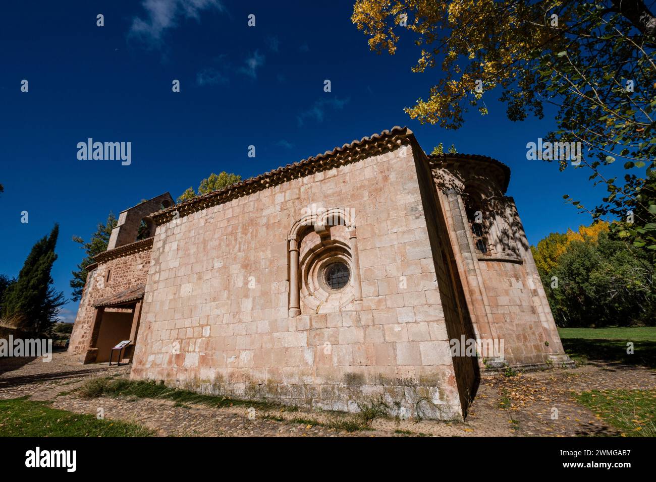 Ermita de Santa Coloma, Albendiego, Provinz Guadalajara, Spanien Stockfoto