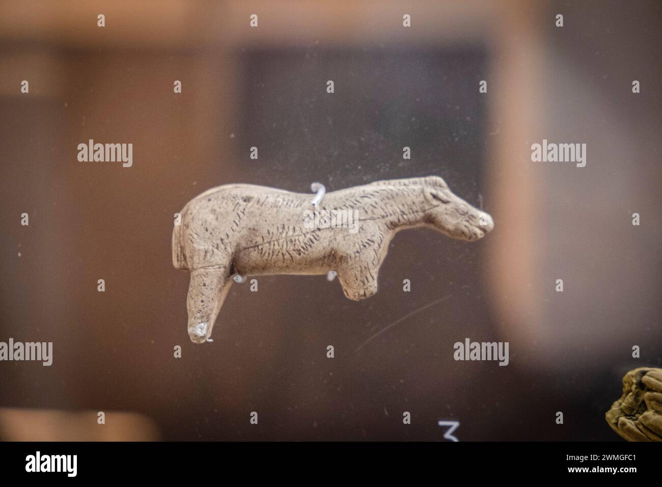 elfenbeinpferd, Oberpaläolithisches Magdalenian, Museo de la evolución humana, MEH, Burgos, Spanien Stockfoto