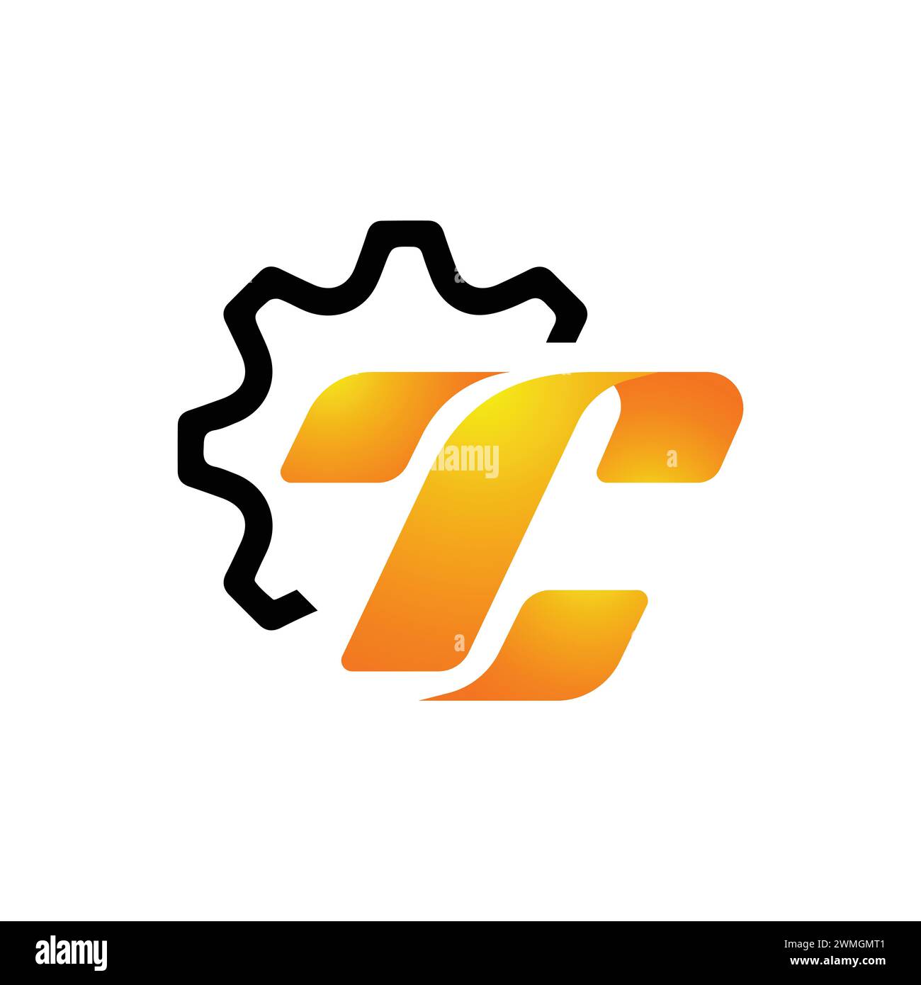 Tech Gear Logo auf Letter LT Vorlage TECH Gear auf LT Letter Initial TECH Gear Sign Konzept Stock Vektor