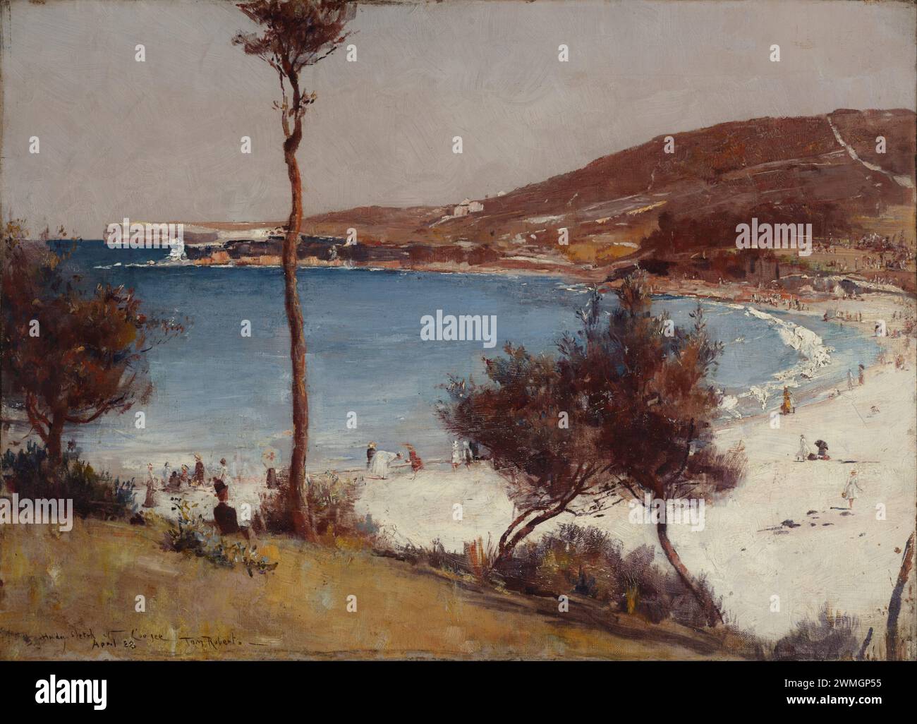 Tom Roberts, Weihnachtsskizze bei Coogee, Landschaftsmalerei in Öl auf Leinwand, 1888 Stockfoto