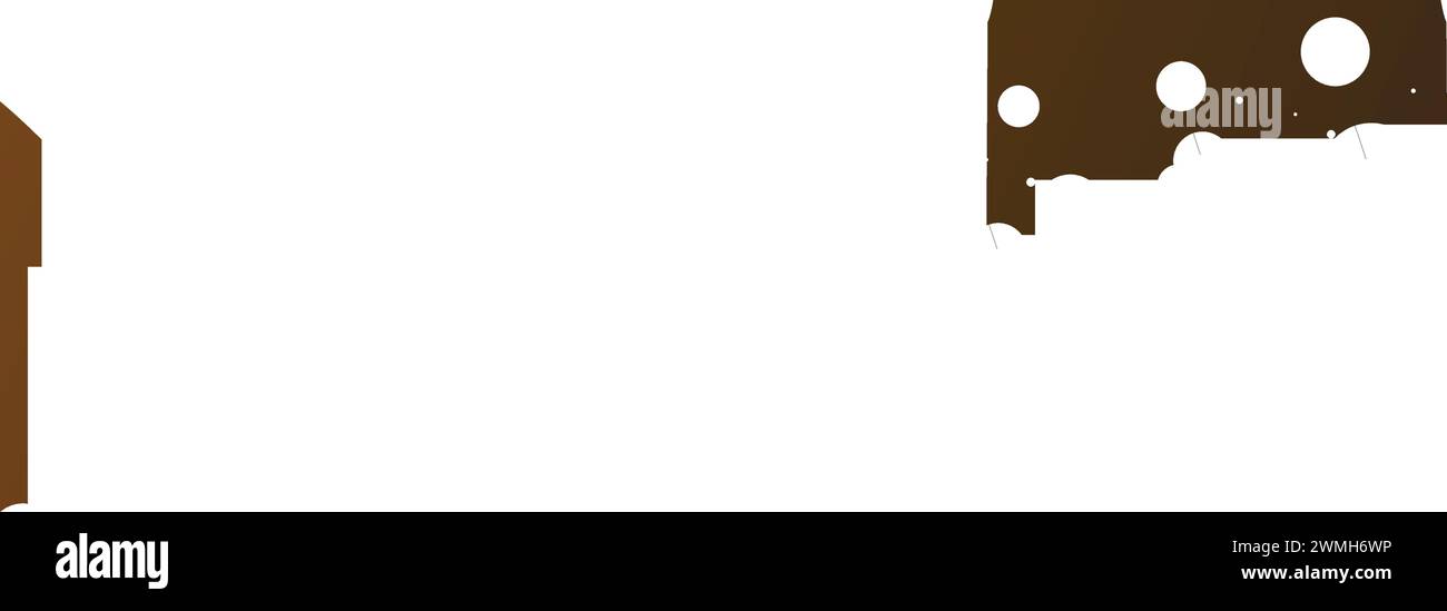 Futuristischer dunkelbrauner abstrakter Hintergrund mit goldenen Linien und Schatten, geometrische Formen überlappen Schichten, grafisches Muster Banner Vorlage Design Stock Vektor