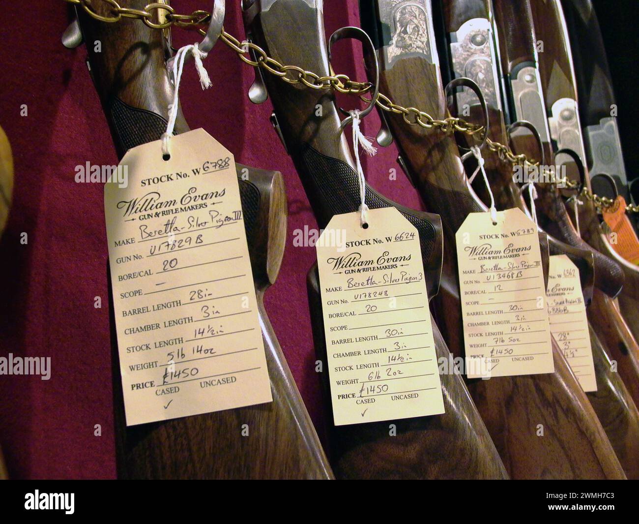 William Evans, Pistole and Rifle Maker, in St James St, London, Großbritannien Stockfoto