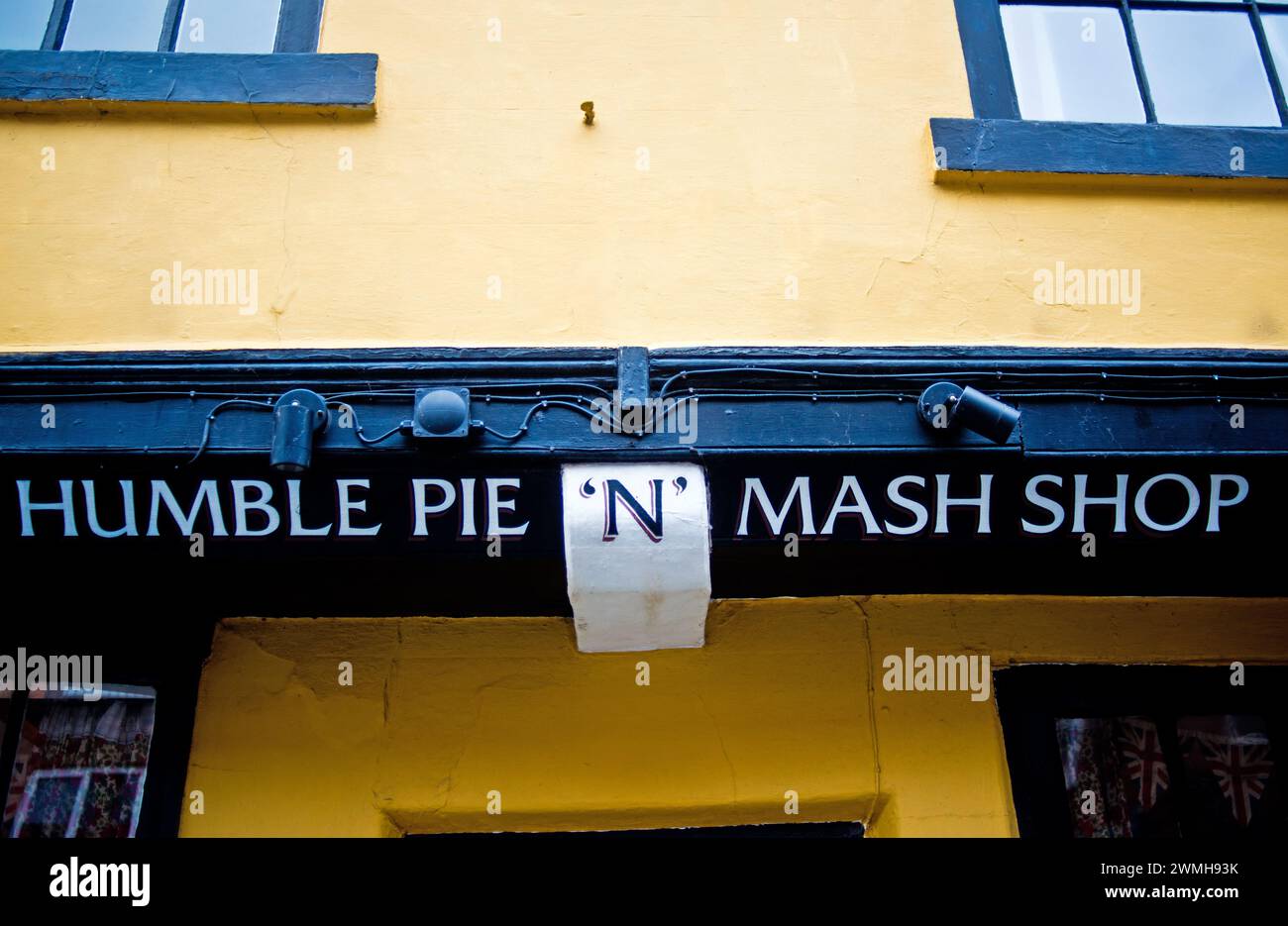 Humble Pie N Mash Shop, Church Street, Whitby, North Yorkshire, England Stockfoto