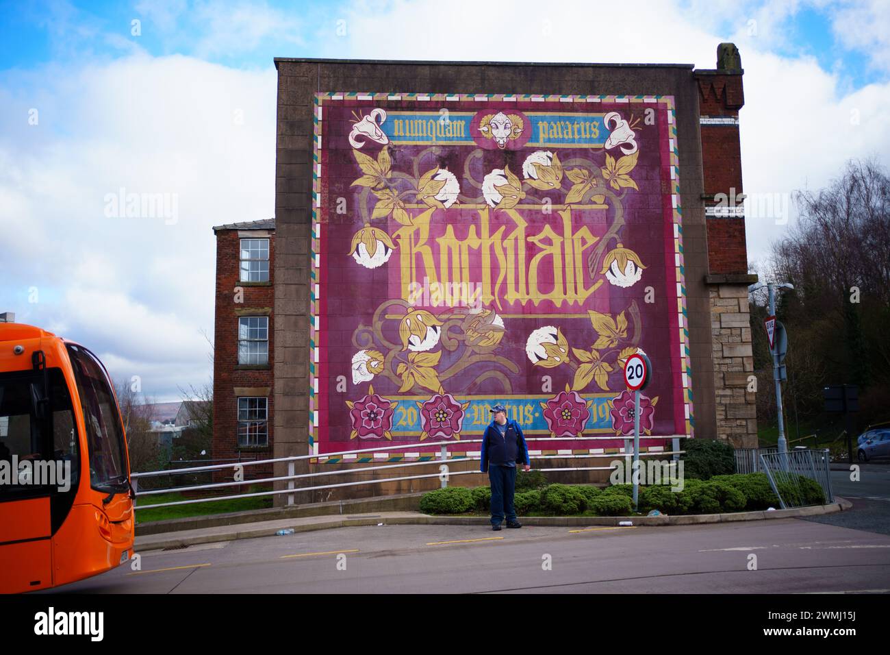 Rochdale, Großbritannien. Februar 2024. Das Bild zeigt ein Wandbild in Rochdale vor der Nachwahl in Rochdale, Großbritannien. Quelle: Jon Super/Alamy Live News. Stockfoto