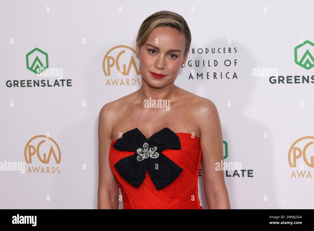 Hollywood, USA. Februar 2024. Brie Larson nimmt am 25. Februar 2024 an den 35. Annual Producers Guild Awards im Ray Dolby Ballroom in Hollywood Teil. Foto: Crash/imageSPACE Credit: Imagespace/Alamy Live News Stockfoto