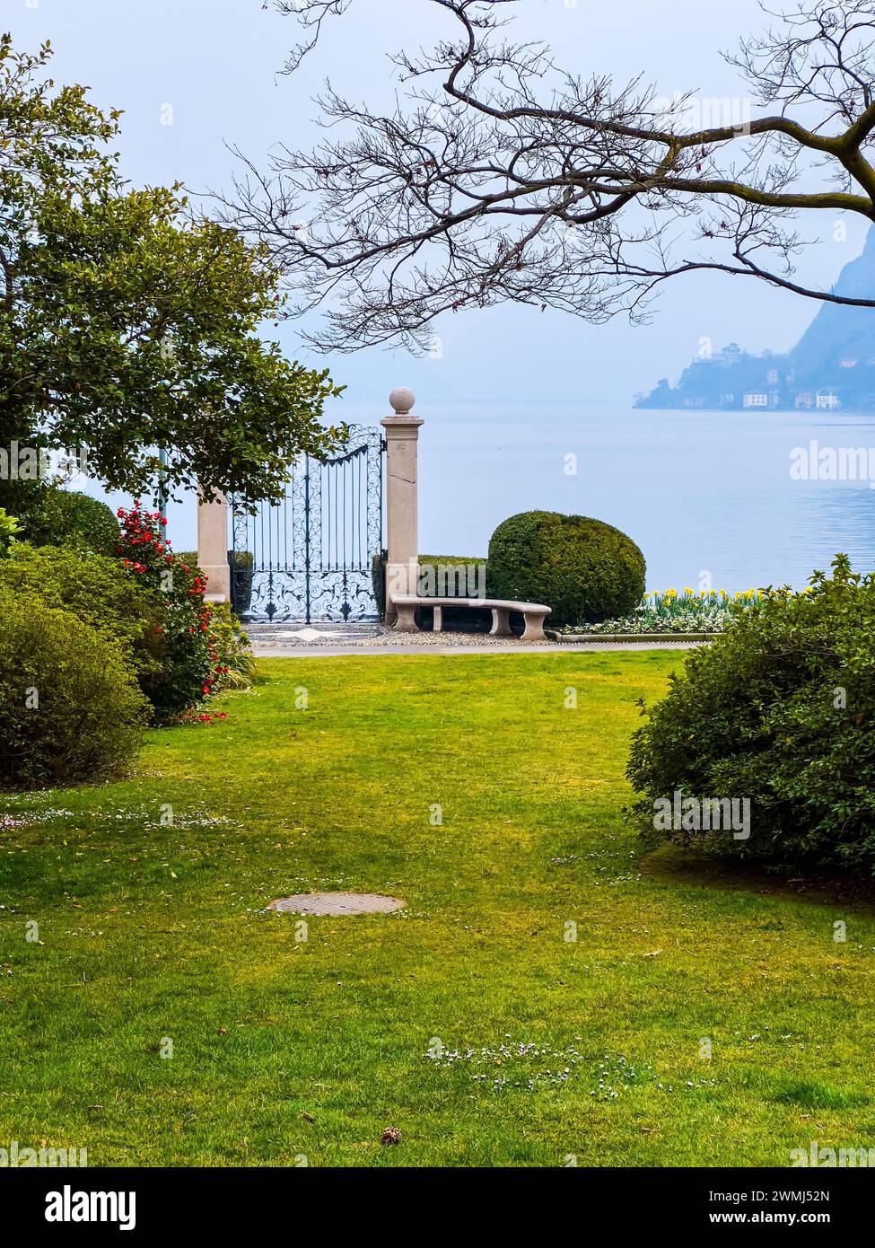 Parco Ciani und Cancello sul lago di Lugano (Tor am Luganer See), Lugano, Schweiz Stockfoto