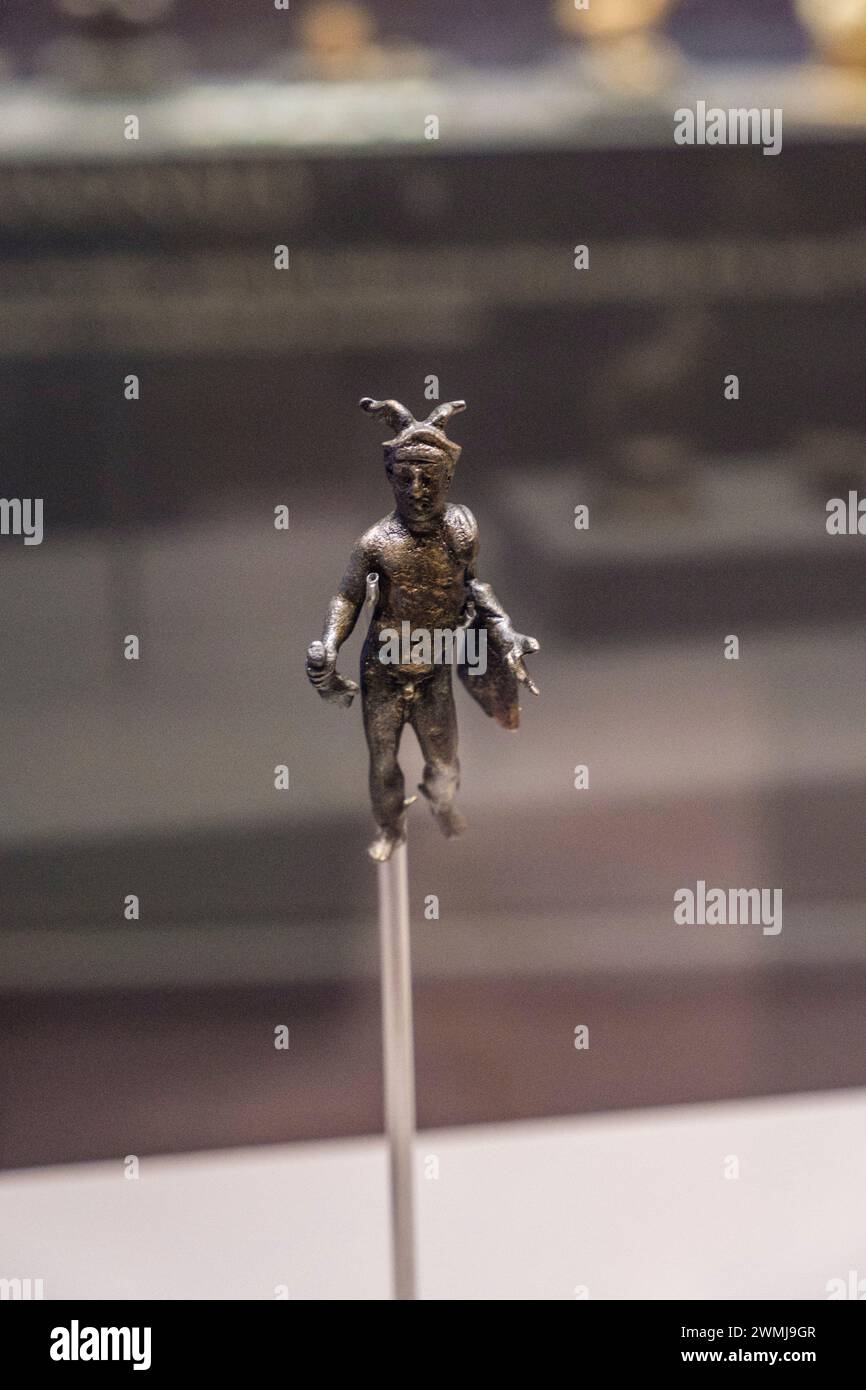 Monographisches Museum von Pollentia, Mercurio, Element der inländischen Religion, Alcudia, Mallorca, Balearen, Spanien Stockfoto