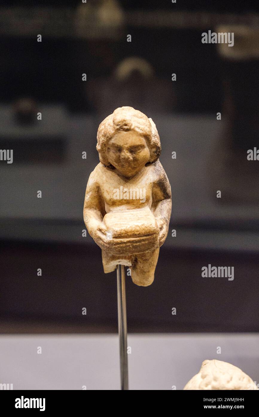 Monographisches Museum von Pollentia, Element der einheimischen Religion, Alcudia, Mallorca, Balearen, Spanien Stockfoto