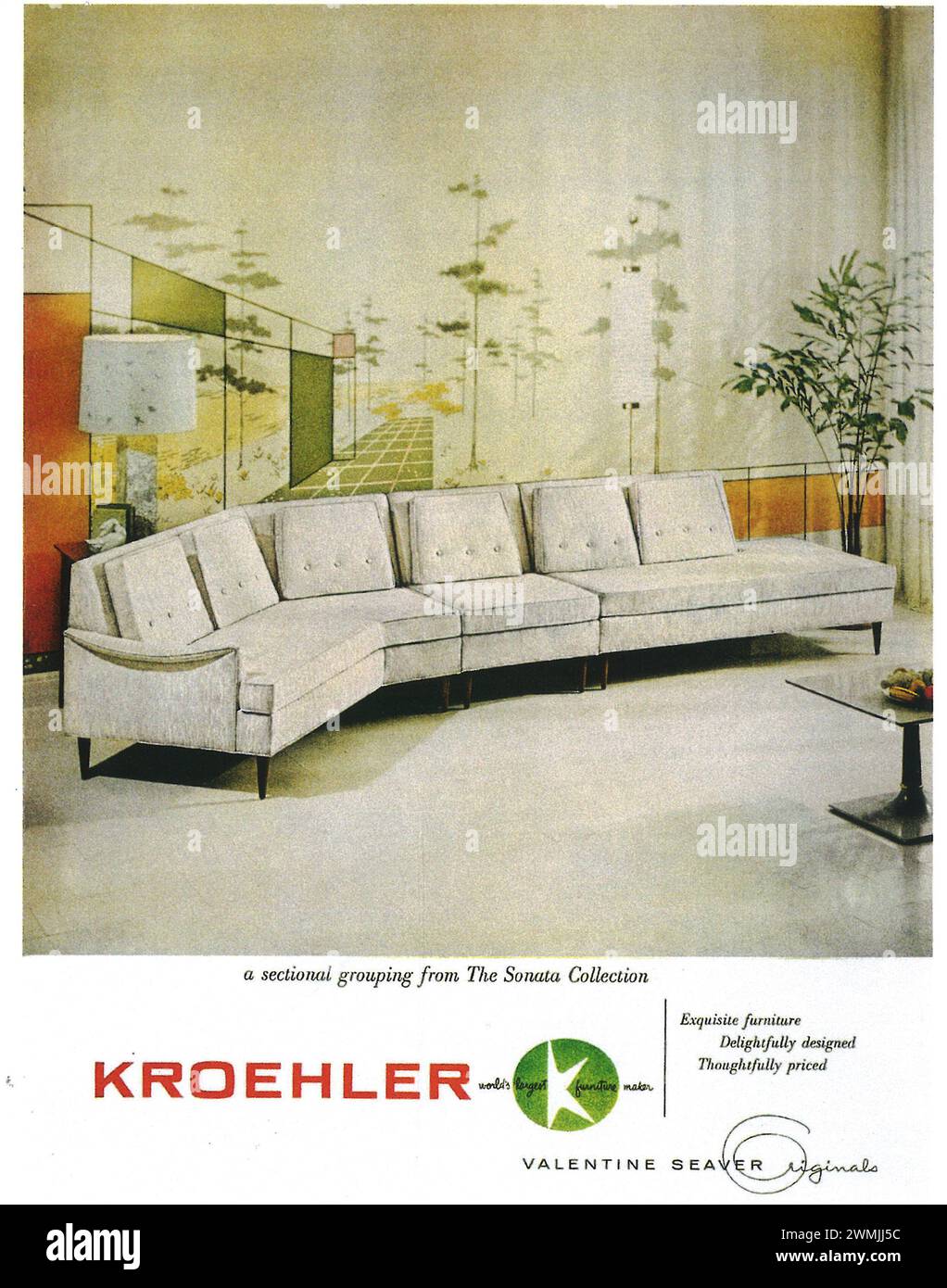 1951 Kroehler Printwerbung Stockfoto